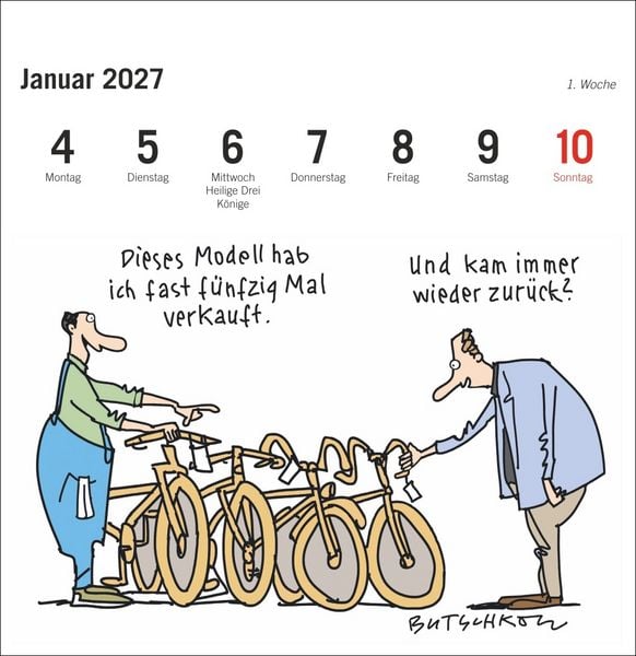 Produktbild: Peter Butschkow: Fahrrad unser Premium-Postkartenkalender 2027