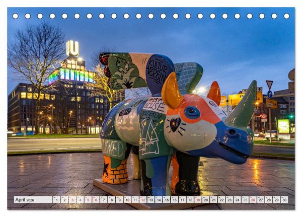 Produktbild: Das Ruhrgebiet bei Nacht (Tischkalender 2026 DIN A5 quer), CALVENDO Monatskalender