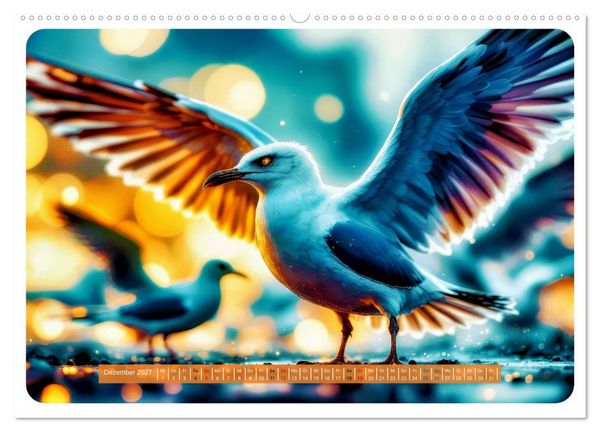 Produktbild: Gierige M&ouml;wen (hochwertiger Premium Wandkalender 2027 DIN A2 quer), Kunstdruck in Hochglanz