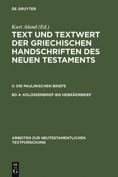 Produktbild: Kolosserbrief bis Hebr&auml;erbrief