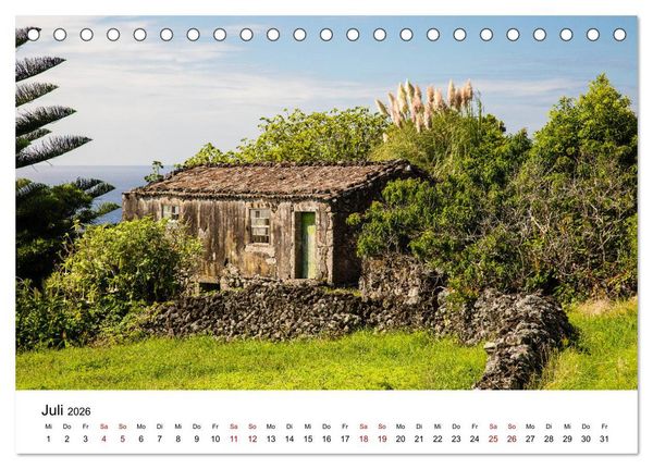 Produktbild: Azoren - Inseln im Atlantik (Tischkalender 2026 DIN A5 quer), CALVENDO Monatskalender