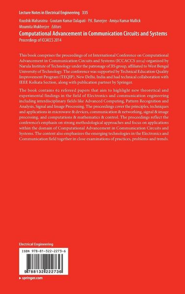 Produktbild: Computational Advancement in Communication Circuits and Systems