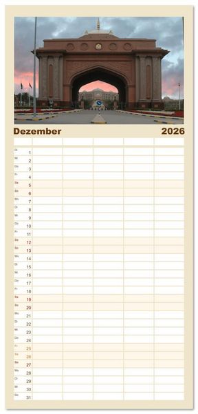 Produktbild: Familienplaner 2026 - Abu Dhabi, eine Stadt der Zukunft. mit 5 Spalten (Wandkalender, 21 x 45 cm) CALVENDO