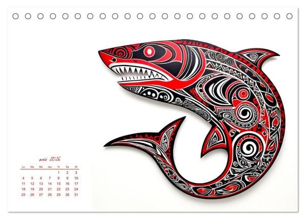 Produktbild: Passion Tribale (Calendrier de bureau 2026 DIN A5 vertical), CALVENDO calendrier mensuel