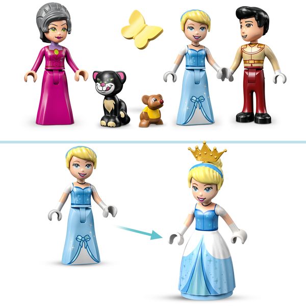 LEGO Disney Princess 43206 Cinderellas Schloss Spielzeug zum Bauen