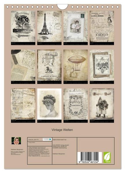 Produktbild: Vintage Welten (Wandkalender 2026 DIN A4 hoch), CALVENDO Monatskalender