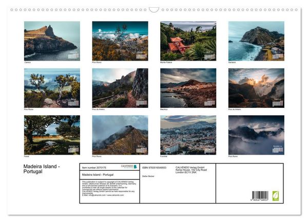 Produktbild: Madeira Island - Portugal (Wall Calendar 2026 DIN A2 landscape), CALVENDO 12 Month Wall Calendar