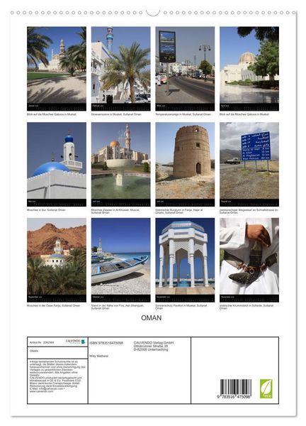 Produktbild: OMAN (hochwertiger Premium Wandkalender 2026 DIN A2 hoch), Kunstdruck in Hochglanz
