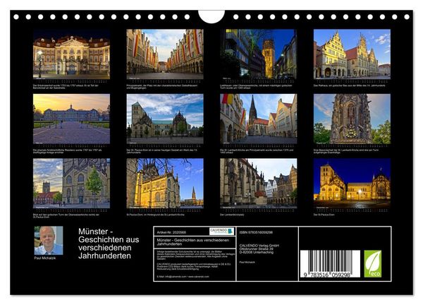 Produktbild: M&uuml;nster - Geschichten aus verschiedenen Jahrhunderten (Wandkalender 2026 DIN A4 quer), CALVENDO Monatskalender