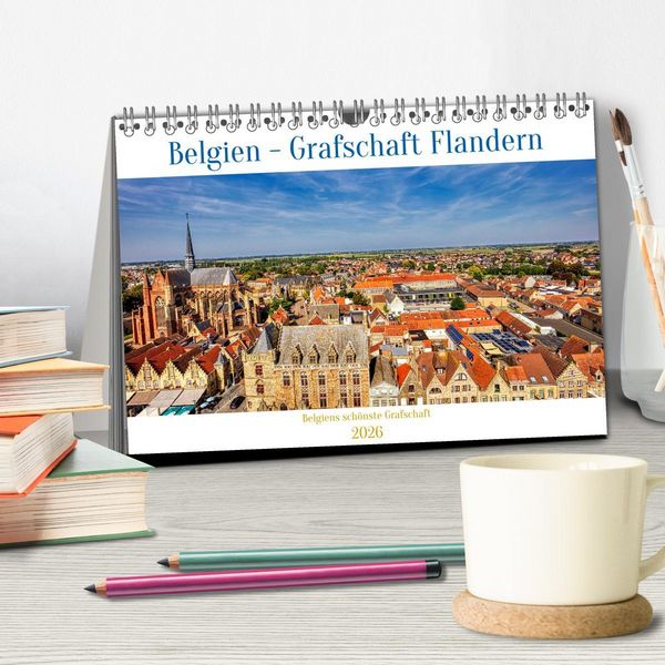 Produktbild: Belgien - Grafschaft Flandern (Tischkalender 2026 DIN A5 quer), CALVENDO Monatskalender