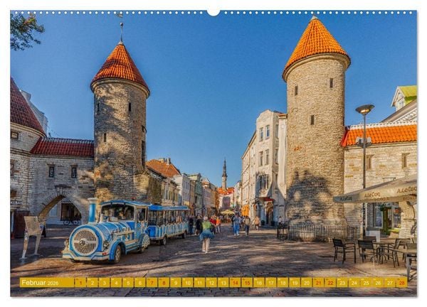Produktbild: T&uuml;ren-Tore-Tallinn, Stadt mit m&auml;rchenhafter Atmosph&auml;re und Charme (hochwertiger Premium Wandkalender 2026 DIN A2 quer), Kunstdruck in Hochglanz
