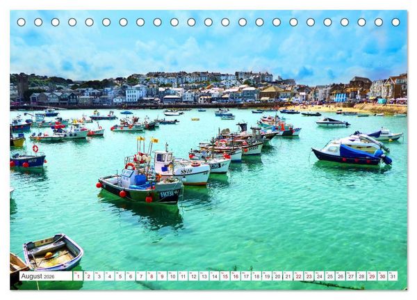 Produktbild: S&uuml;dengland - On the road in Devon und Cornwall (Tischkalender 2026 DIN A5 quer), CALVENDO Monatskalender