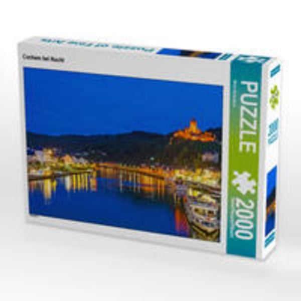 CALVENDO Puzzle Cochem bei Nacht 2000 Teile Lege-Größe 90 x 67 cm Foto-Puzzle Bild von Nina Schwarze