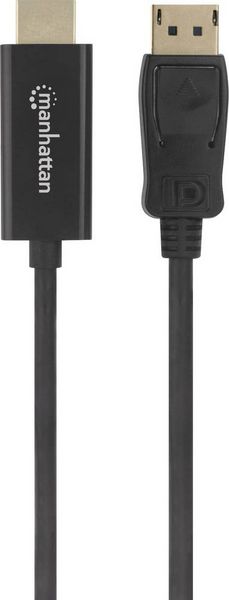 Produktbild: Manhattan DisplayPort / HDMI Adapterkabel DisplayPort Stecker, HDMI-A Stecker 1.80 m Schwarz 152679 DisplayPort-Kabel