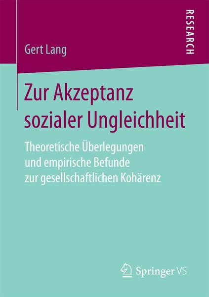 Produktbild: Zur Akzeptanz sozialer Ungleichheit