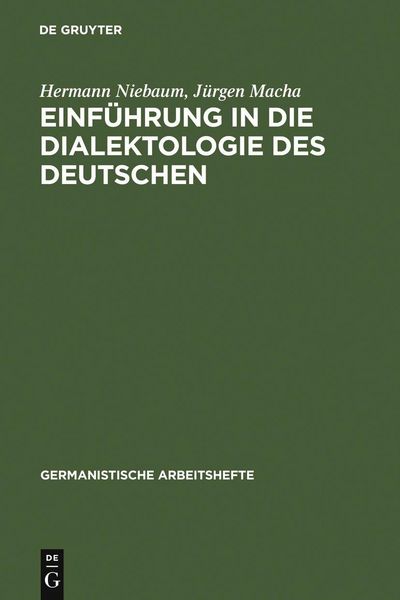 Produktbild: Einf&uuml;hrung in die Dialektologie des Deutschen