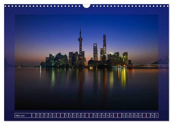Produktbild: Metropolen - Asiens sch&ouml;nste St&auml;dte bei Nacht (Wandkalender 2026 DIN A3 quer), CALVENDO Monatskalender