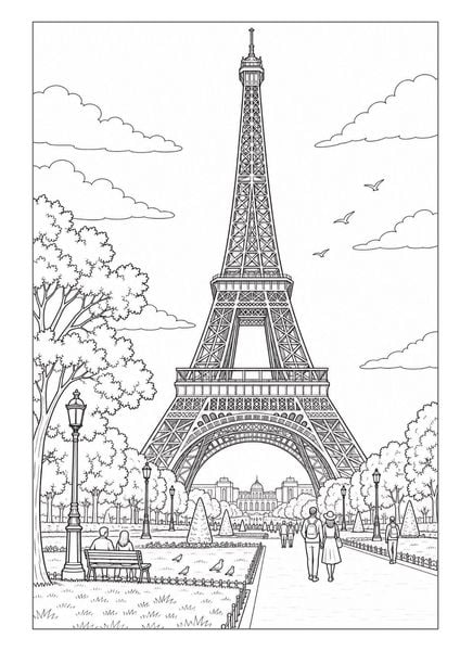 Produktbild: Tr&egrave;s Fran&ccedil;ais &ndash; Frankreich Malbuch f&uuml;r Erwachsene mit 70 sch&ouml;nen Ausmalmotiven