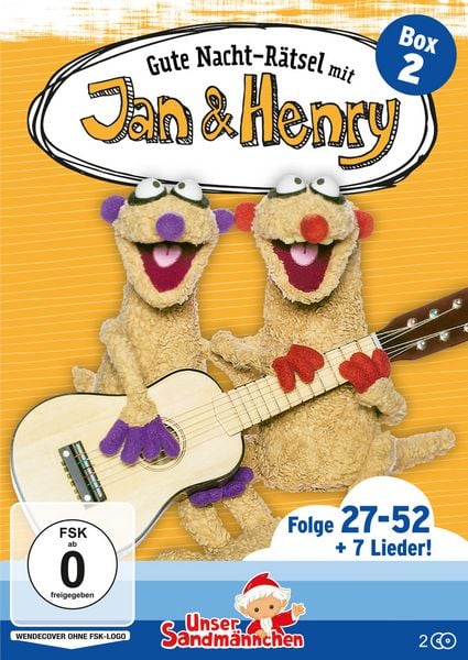 Produktbild: Gute Nacht-R&auml;tsel mit Jan & Henry - Folge 27-52 (Abendgr&uuml;&szlig;e aus "Unser Sandm&auml;nnchen") [2 DVDs]