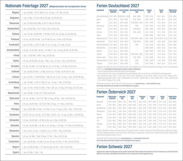 Produktbild: Monats-Taschenkalender, schwarz 2027