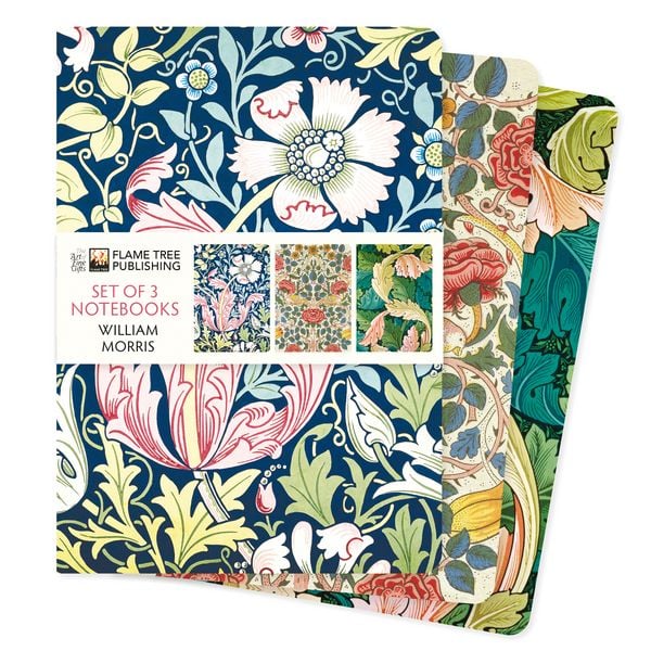 Produktbild: Dreier Set DIN-A5-Format-Notizb&uuml;cher: William Morris