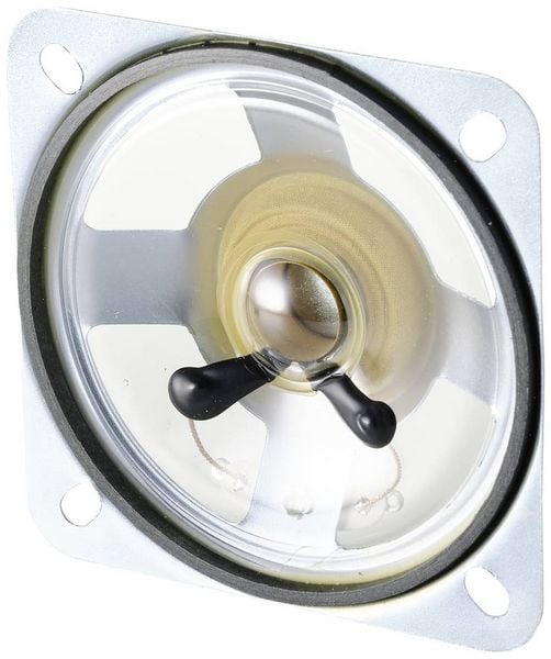 Produktbild: TRU COMPONENTS Kleinlautsprecher 7.7 cm 1 W 8 Ω 91 dB Kunststoff-Membran, Transparente Membran