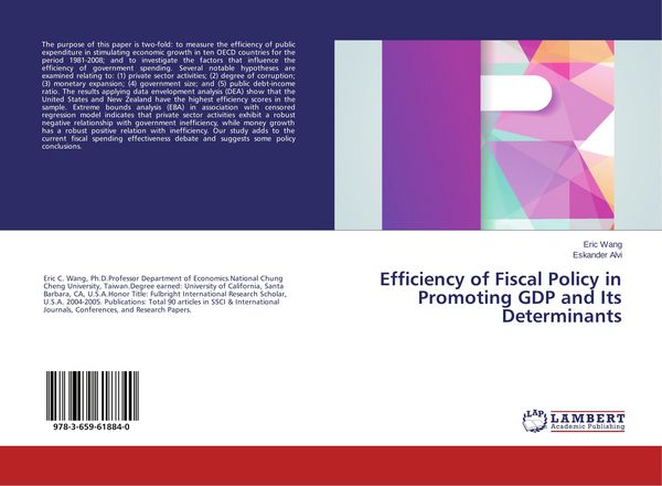Produktbild: Efficiency of Fiscal Policy in Promoting GDP and Its Determinants
