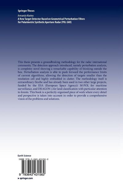 Produktbild: A New Target Detector Based on Geometrical Perturbation Filters for Polarimetric Synthetic Aperture Radar (POL-SAR)
