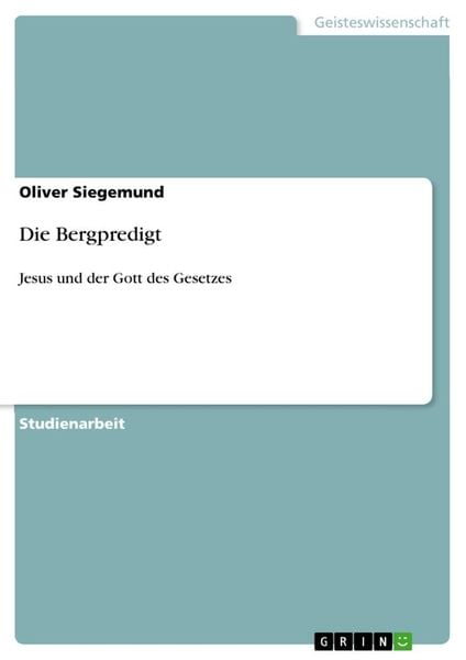 Die Bergpredigt