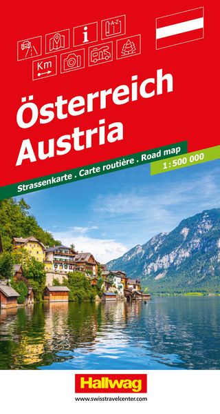 Produktbild: Hallwag Strassenkarte &Ouml;sterreich 1:500.000