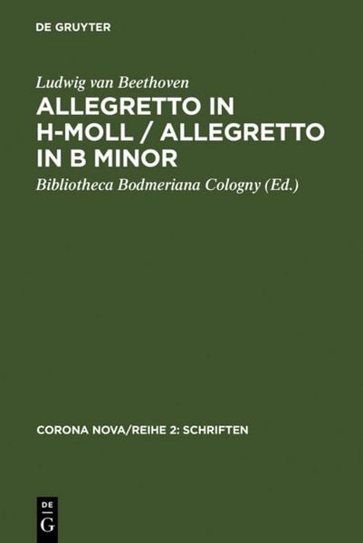 Produktbild: Allegretto in h-Moll / Allegretto in B minor / Ludwig van Beethoven. Allegretto in B minor