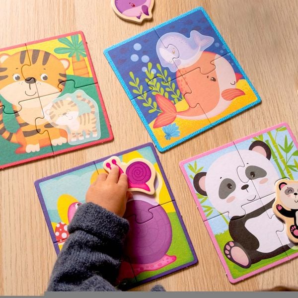 Produktbild: Montessori Wood Puzzle Animals