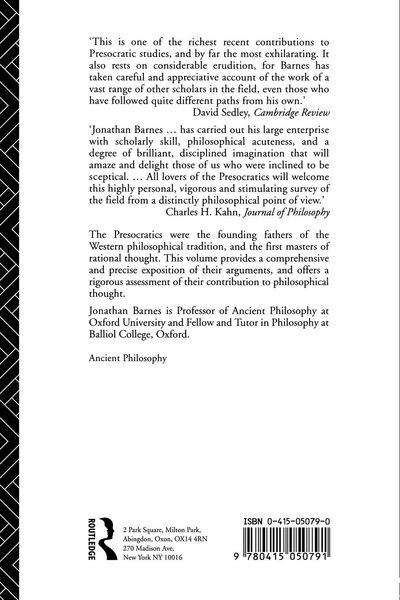 Produktbild: The Presocratic Philosophers