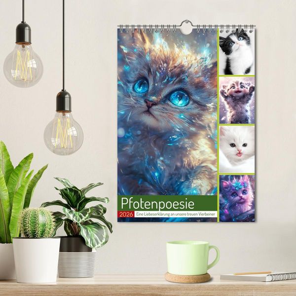 Produktbild: Pfotenpoesie (Wandkalender 2026 DIN A4 hoch), CALVENDO Monatskalender