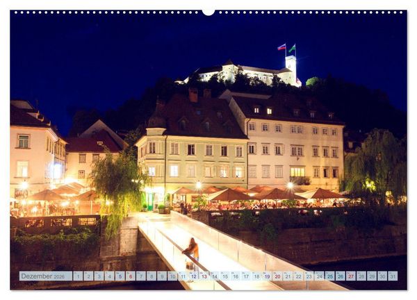 Produktbild: Ljubljana - Sloweniens wundersch&ouml;ne Hauptstadt (hochwertiger Premium Wandkalender 2026 DIN A2 quer), Kunstdruck in Hochglanz