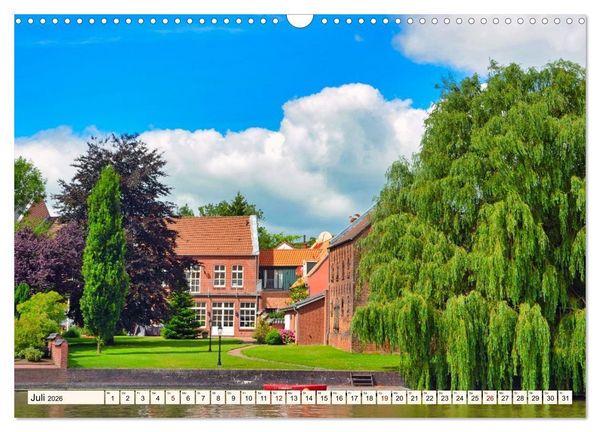 Produktbild: Charmante Stadt - LEER (Wandkalender 2026 DIN A3 quer), CALVENDO Monatskalender