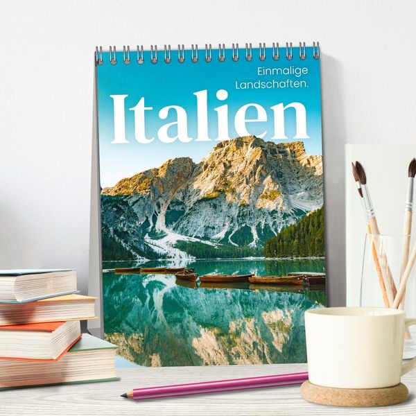 Produktbild: Italien - Einmalige Landschaften. (Tischkalender 2026 DIN A5 hoch), CALVENDO Monatskalender