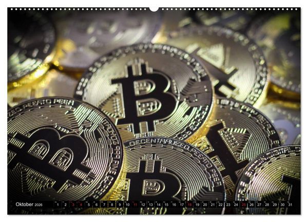 Produktbild: Bitcoins (Wandkalender 2026 DIN A2 quer), CALVENDO Monatskalender
