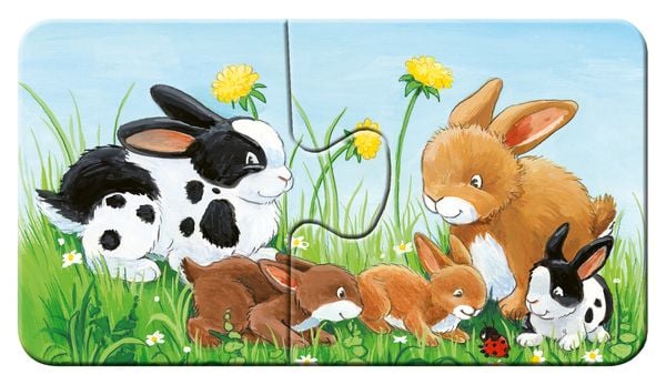 Produktbild: Puzzle Ravensburger Tierfamilien auf dem Bauernhof 9 X 2 Teile