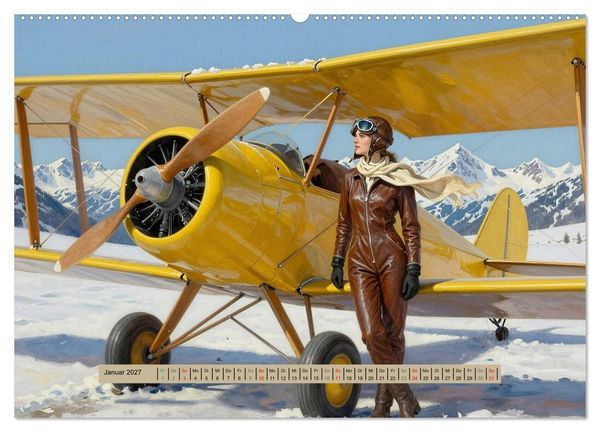 Produktbild: Lack und Leinwand &ndash; Flieger (hochwertiger Premium Wandkalender 2027 DIN A2 quer), Kunstdruck in Hochglanz
