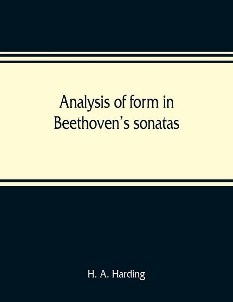 Produktbild: Analysis of form in Beethoven's sonatas