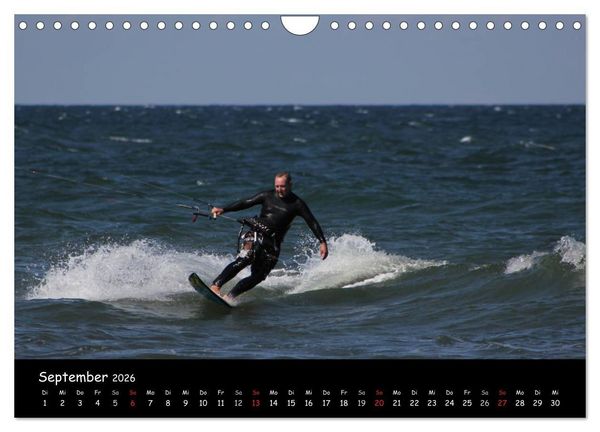 Produktbild: Kitesurfen &ndash; Faszination auf dem Wasser (Wandkalender 2026 DIN A4 quer), CALVENDO Monatskalender