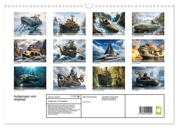 Produktbild: Aufgezogen und abgelegt (Wandkalender 2027 DIN A3 quer), CALVENDO Monatskalender