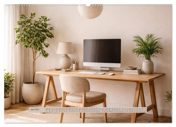Produktbild: Wohntr&auml;ume &ndash; Minimalistische R&auml;ume voller Ruhe (Wandkalender 2027 DIN A2 quer), CALVENDO Monatskalender