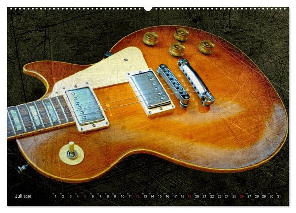 Produktbild: GITARREN Vintage Art (hochwertiger Premium Wandkalender 2026 DIN A2 quer), Kunstdruck in Hochglanz