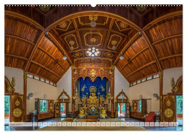 Produktbild: BUDDHA - Buddhistische Tempel in Nordthailand (hochwertiger Premium Wandkalender 2026 DIN A2 quer), Kunstdruck in Hochglanz