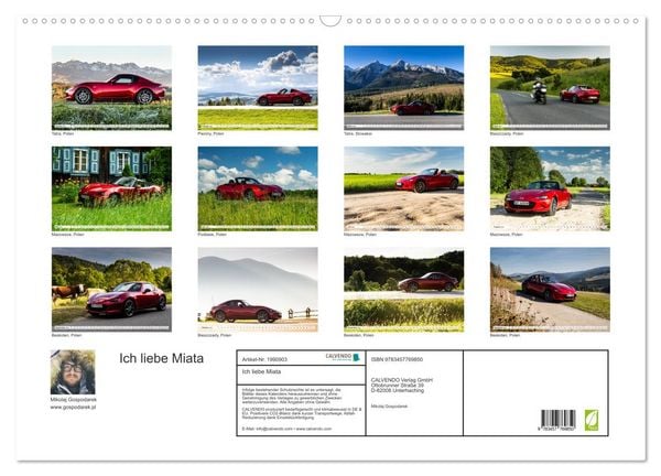Produktbild: Ich liebe Miata (Wandkalender 2026 DIN A2 quer), CALVENDO Monatskalender
