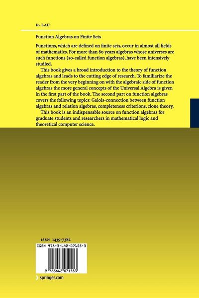 Produktbild: Function Algebras on Finite Sets