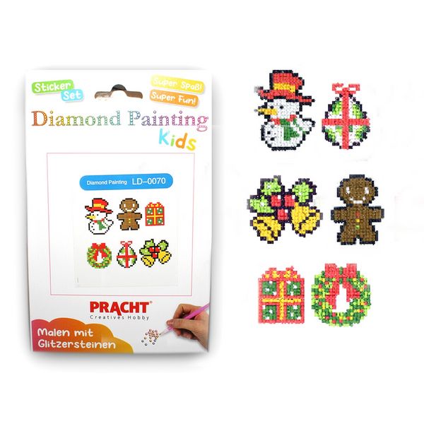 Produktbild: Diamond Painting Sticker Weihnachten 6 St&uuml;ck
