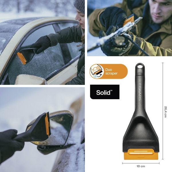 Produktbild: FISKARS Solid Auto-Eiskratzer, mit harter und weicher Kante, 26 cm